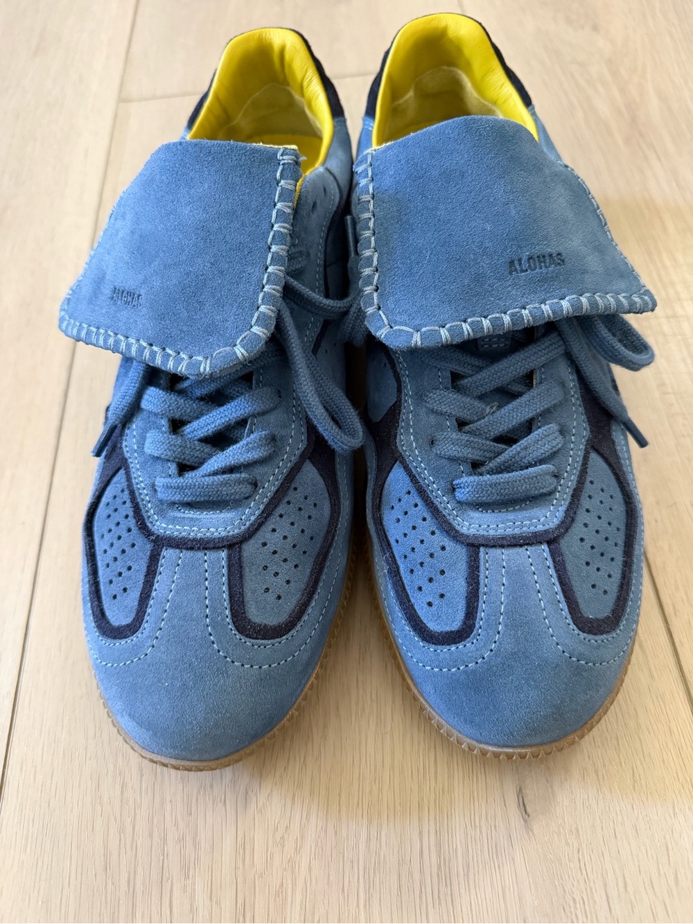 ALOHAS TB.490 Club Suede Blue Leather Sneakers